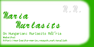 maria murlasits business card